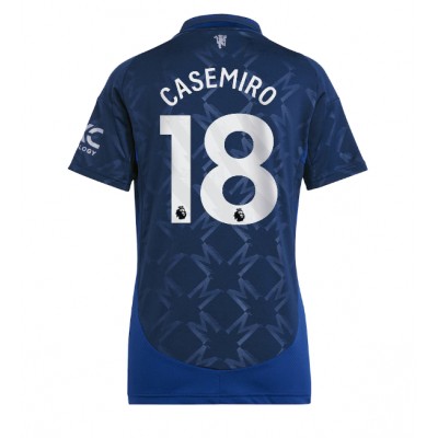 Ženski Nogometni dresi Manchester United Casemiro #18 Gostujoči 2024-25 Kratek Rokav Ženski Nogometni dresi Manchester United Casemiro #18 Gostujoči 2024-25 Kratek Rokav